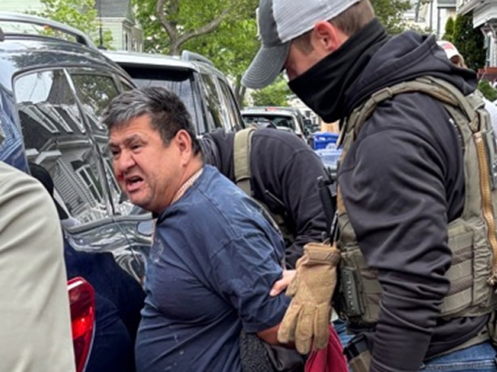 ICE Operation Patriot Boston arrest scene